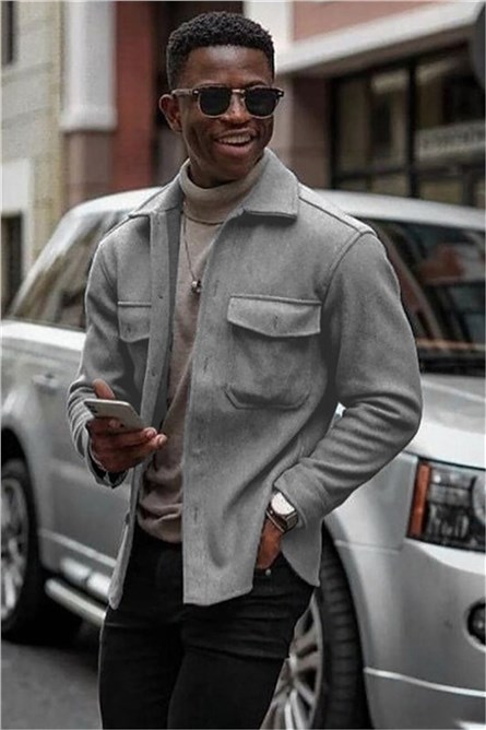 Men's shirt 5515 - Gray #319789