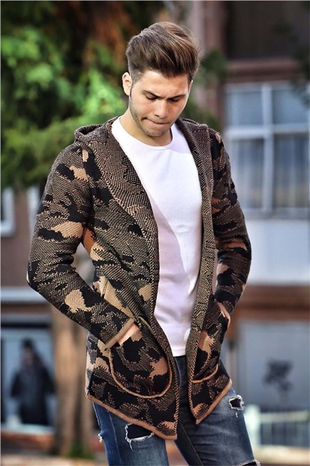 Madmext Men's Cardigan - Light Brown #286573