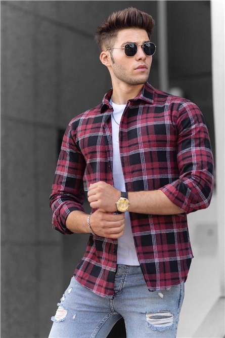 Madmext Men's Shirt - Claret Red #289438
