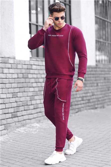 Madmext Men's Tracksuit - Claret Red #289541