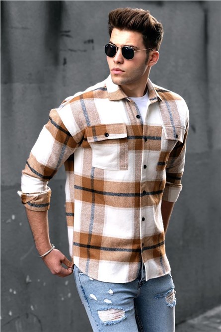 Madmext Men's Shirt - Camel #290257