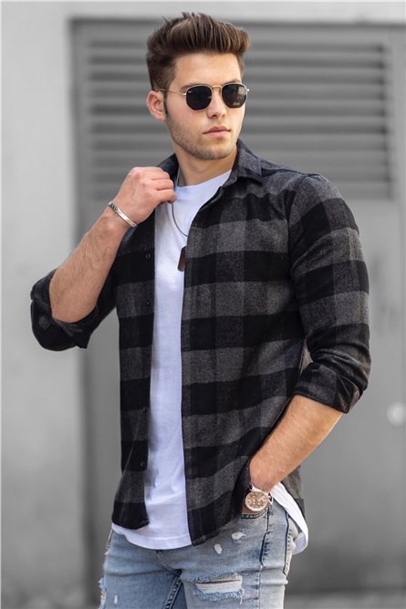 Мъжка риза 4664 - Сива 288645