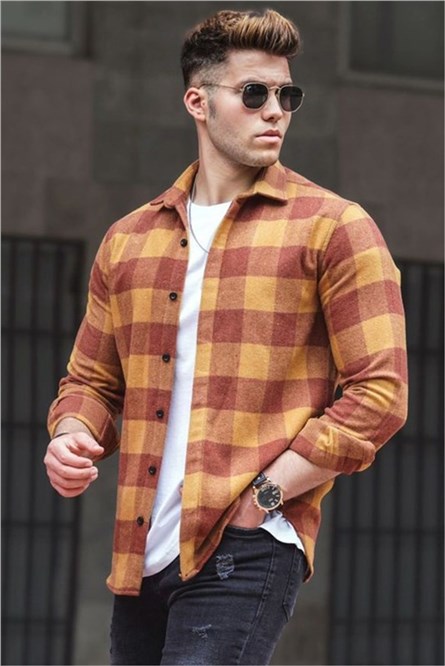 Madmext Men's Shirt - Orange #311049