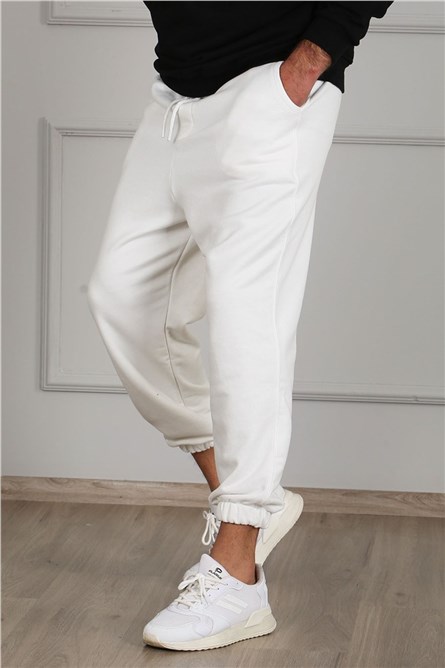 Madmext Men's Jogger - White #290623