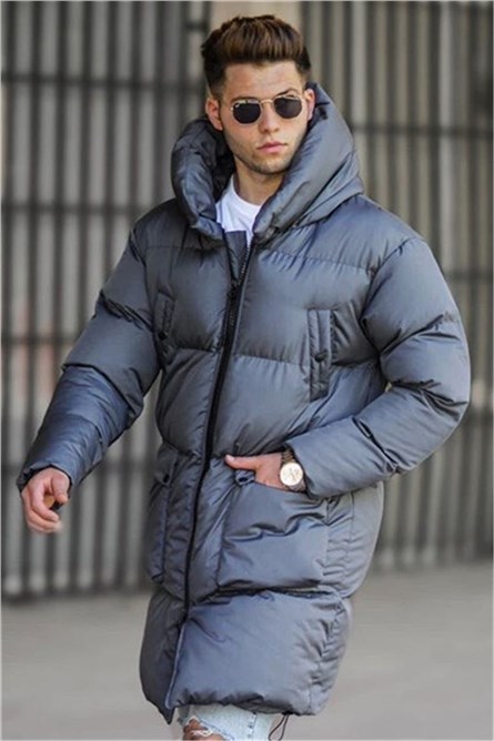 Madmext Men's Puffer Coat - Grey #307738