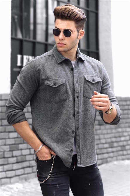 Madmext Men's Shirt - Grey #289774