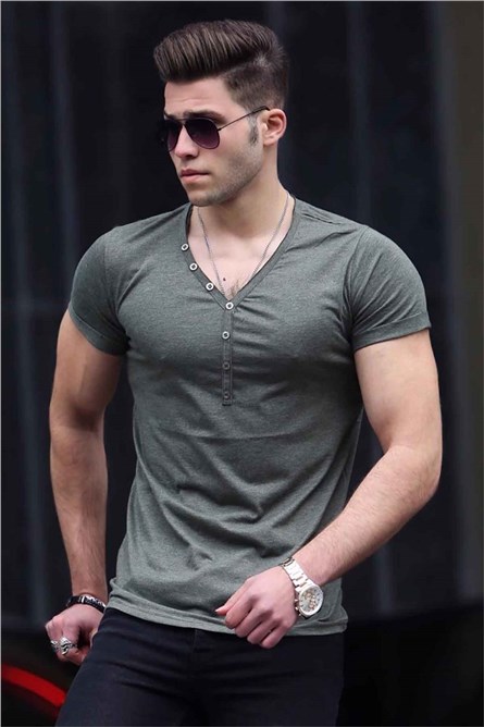 Madmext Men's T-Shirt - Khaki #286075