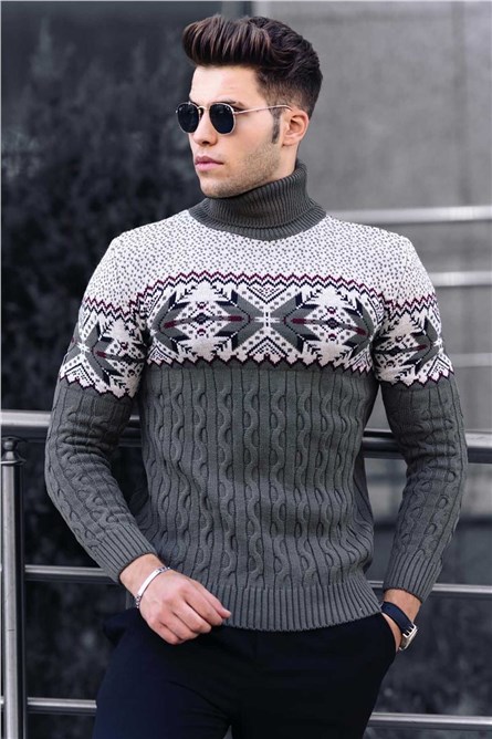 Turtleneck Patterned Jumper