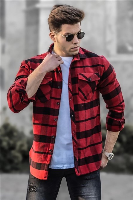 Madmext Men's Shirt - Red #290579