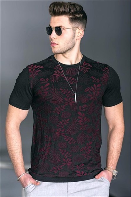 Madmext Men's T-Shirt - Black Red #293166