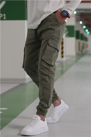 Men's sports trousers 5447 - Khaki #327345