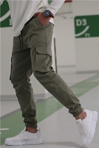 Men's sports trousers 5447 - Khaki #327345