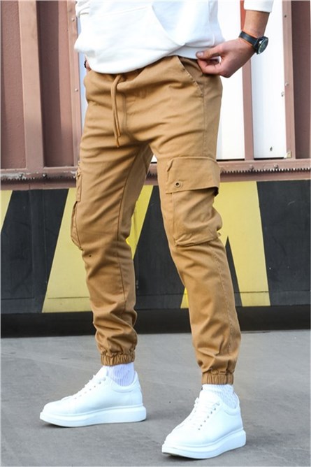Men's sports trousers 5467 - Light brown #324138