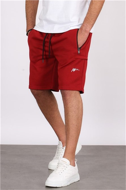 Men's sports shorts 5443 - Dark red #327822