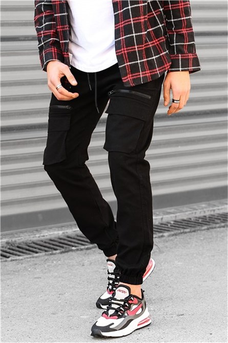 Men's sports pants 5688 - Black #327881