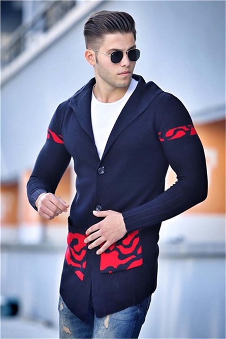 Madmext Men's Cardigan - Blue #301754