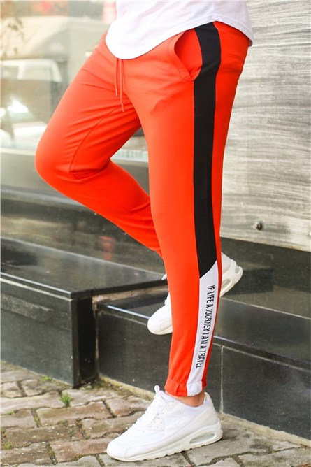 Madmext Men's Jogger - Orange #285796