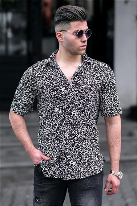 Madmext Men's Shirt - Black, White #292864