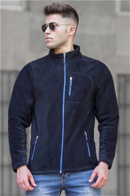 Madmext Men's Fleece - Navy Blue #308822