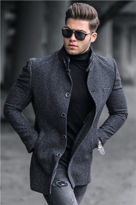 Madmext Men's Coat - Black #290441