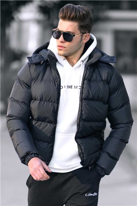 Madmext Men's Puffer Coat - Black #290438