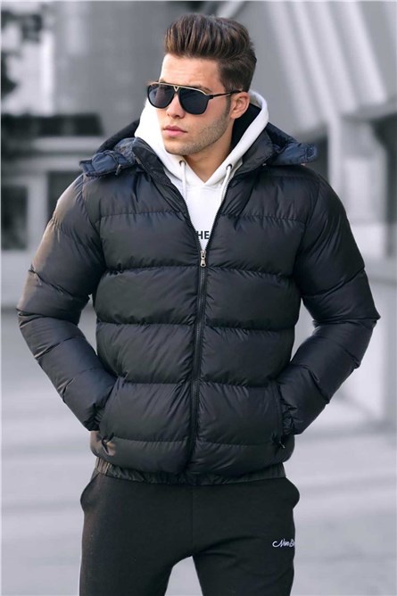 Madmext Men's Puffer Coat - Black #290438