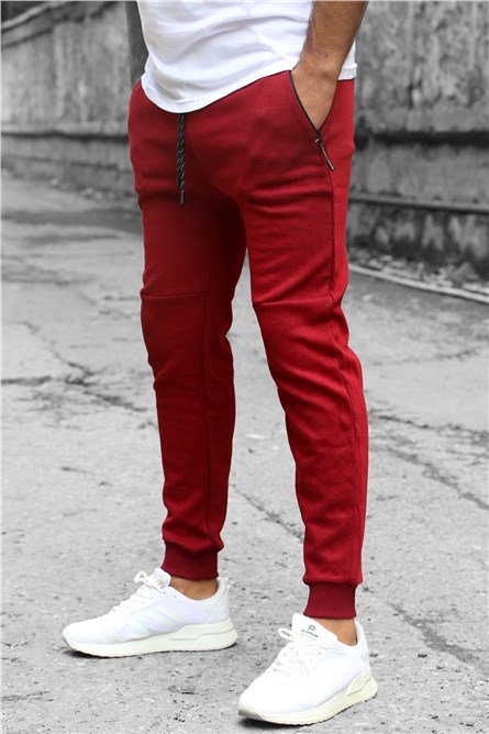 Madmext Men's Jogger - Claret Red #284998