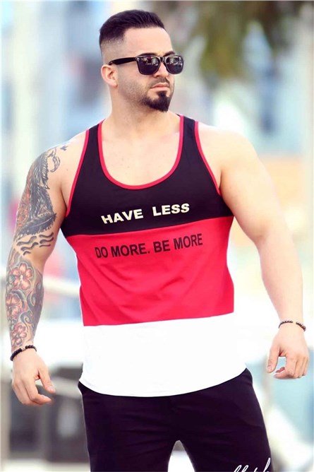 Madmext Men's Tank Top - Burgundy, Red, White #285920