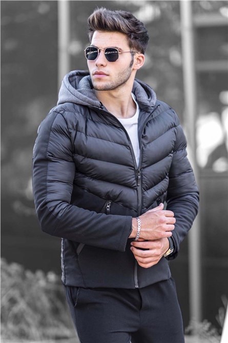 Madmext Men's Puffer Coat - Black #289329