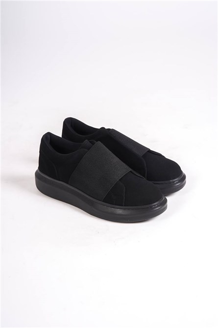 Men's Suede Casual Shoes KB-040 - Black #407115