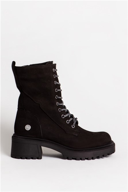 Women's boots made of natural nubuck 1240 - Black #321780