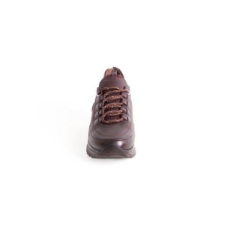 Women's Leather Trainers - Brown #317816