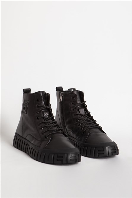 MARCOMEN Men's Genuine Leather Casual Boots 14115 - Black #361612