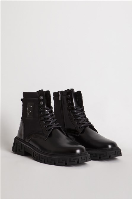 MARCOMEN Men's Genuine Leather Casual Boots 16115 - Black #364001
