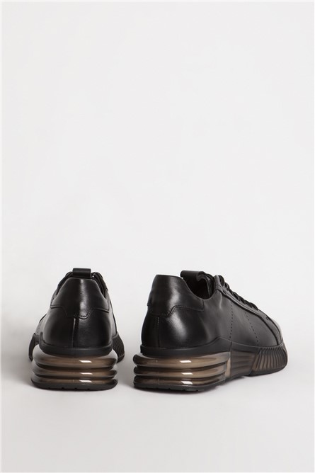 Women's Suede Boots With Metallic Detail - Black #364677