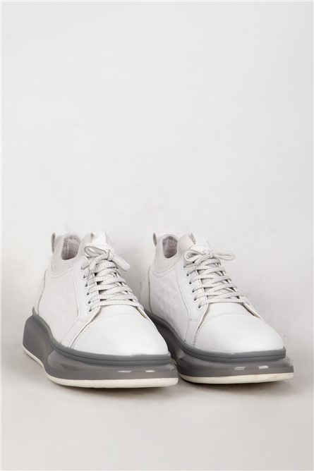 Men's Genuine Leather Casual Shoes 17226 - White #382013 