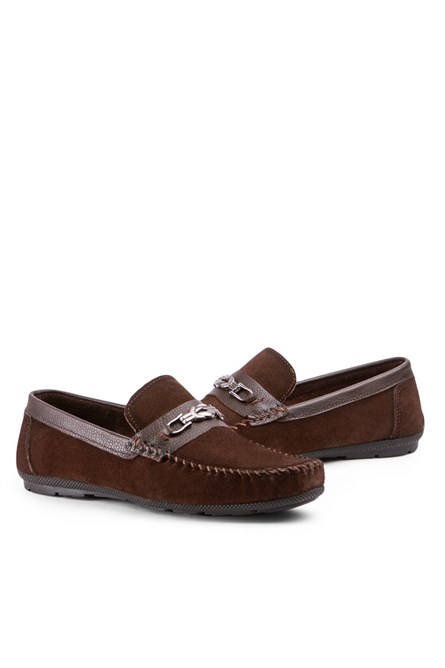 Marwells Men's Real Leather Loafers - Dark Brown #2021408