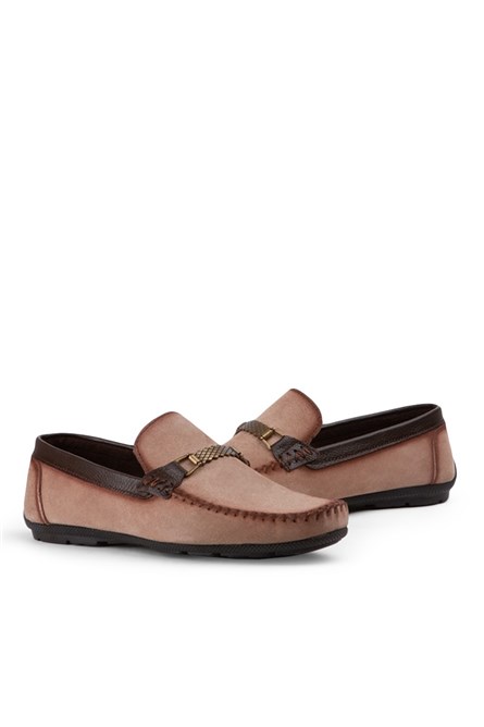 Marwells Men's Real Leather Loafers - Mink #2021417
