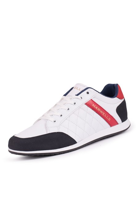 MARWELLS Men's leather sport shoes - White/Blue 20210835304