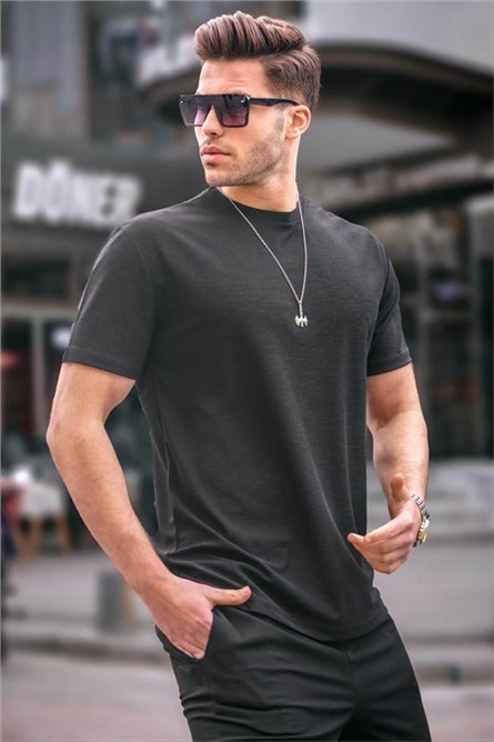 Men's Regular Fit T-Shirt 6069 - Black #394482
