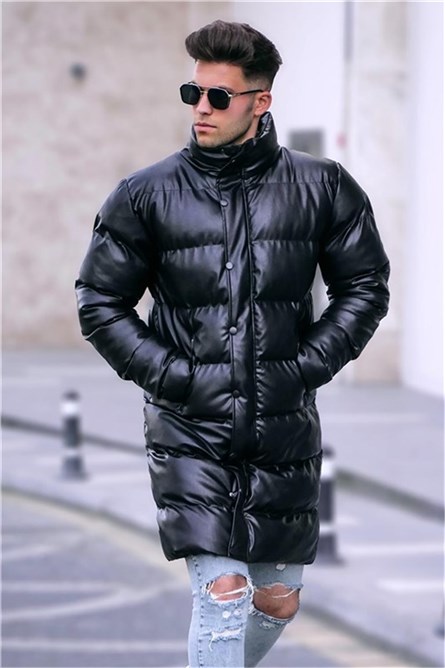 Men's long jacket - Black #329667