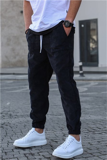 Men's velvet trousers 5466 - Black #330497