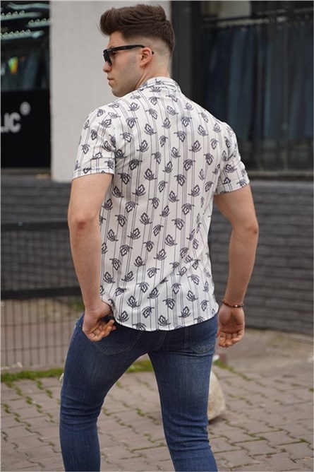 Men's shirt - White with Gray #329232