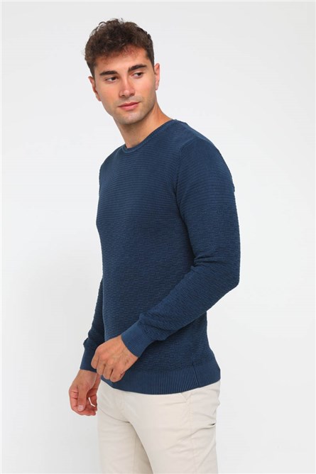 Men's Blouse - 80052 - Dark Blue - 99999757 #266842