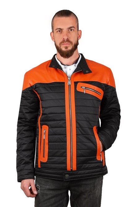 Men's Jacket - Black, Orange #7845369