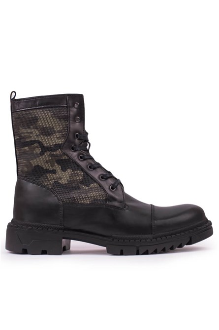 Men's leather boots - Black 20210834675