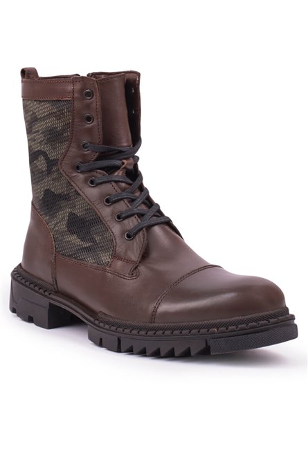 Men's leather boots - Brown 20210834672