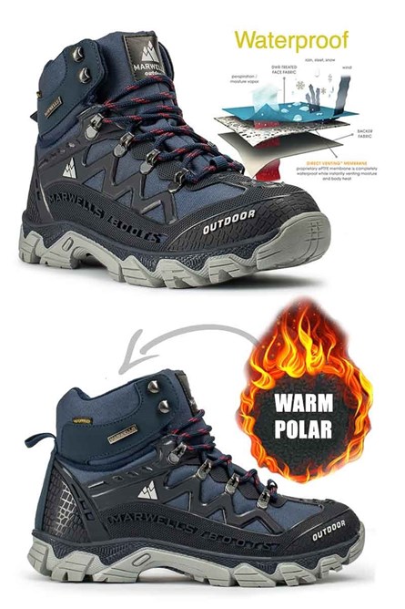 Men's hiking boots - Black/Blue 2021083214