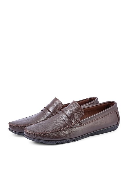 GPC Men's Real Leather Penny Loafers - Brown #795965696