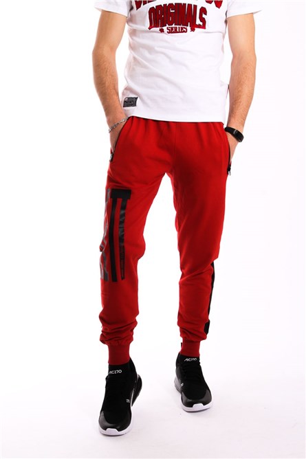 Madmext Men's Jogger - Red #81094489